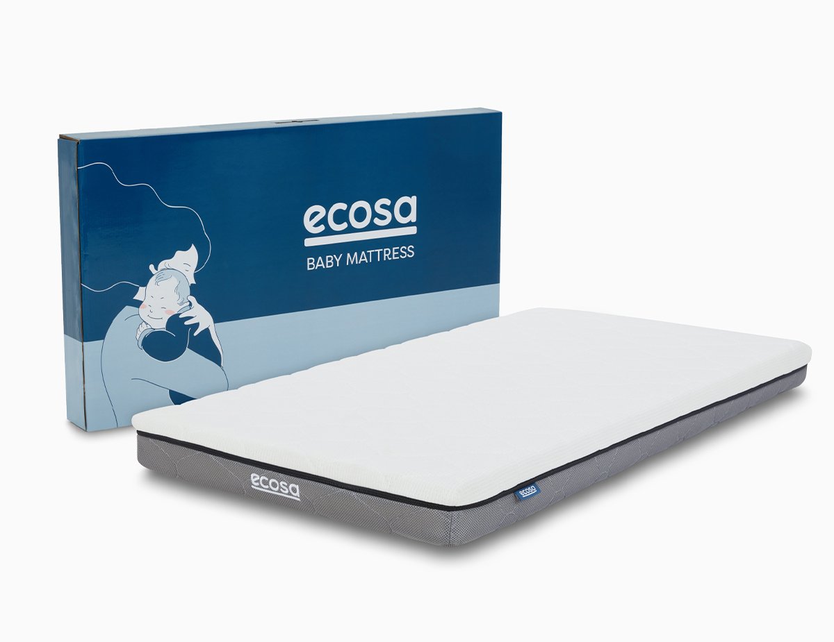 image of the Ecosa Cot Mattress and box